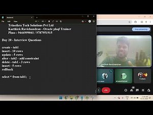 #oracle #sql #tamil Day 20 - Interview Questions Discussion