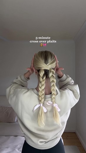 5-Minute Hairstyles: Cross-Over Plaits Tutorial