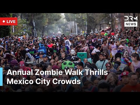 LIVE: Thousands Join Annual Zombie Walk in Mexico City | AC1G