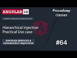 #64 Hierarchical Injection Practical Use Case | Services & Dependency Injection | An Angular Course