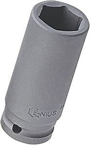 Genius Tools 467814 1/2" Dr. 7/16" Deep Impact Socket