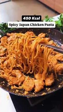 Chilli Oil Japan Chicken Pasta 🔥 High Protein 43g Fusion Recipe #japanchickenpasta