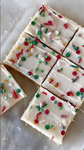 Christmas Sugar Cookie Bars 🎄 Cookie Countdown Day 1 #christmascookies