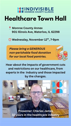 Healthcare Town Hall in Waterloo IL | Indivisible Monroe County Illinois | Facebook