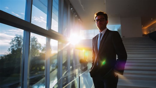 Professional Businessman in Modern Office | Premium Stock Video Footage