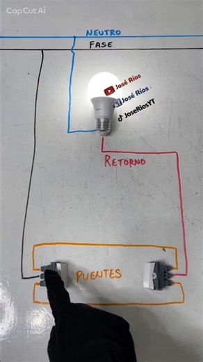 Staircase Lighting Circuit or 3-Way Switch #joserios #electricity