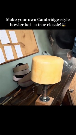 Make your own Cambridge-style bowler hat - a true classic! 🎩 #handmade #making #asmr #hatmaker #hatmaking