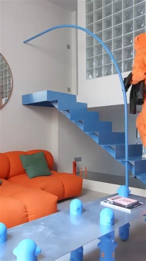 Surreal cartoon-inspired compact apartment 🤩 - Project Name: Cartoon-space Architect: Anthony Authié Company: Zyva Studio Location: Paris France Size: 45sqm/484sqft | Never Too Small