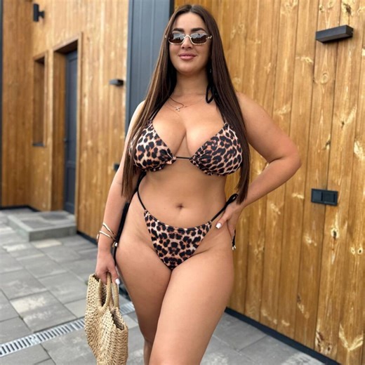 Thong Bikini Set, Leopard Print String Triangle Top,animal Print Bikini, Sexy Micro Swimwear Women Handmade, Plus Size S-4XL - Etsy