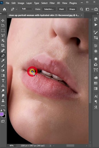 Photoshop tips 2026 - #tips for adding lipstick on the lip #adobephoto #photoshoptutorial