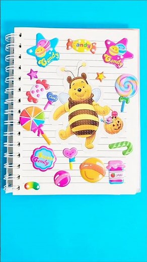 Sticker Store | ASMR Sticker Peel | 3D Pooh Bear & Sweet Candy Stickers #stickershop #viral #shorts