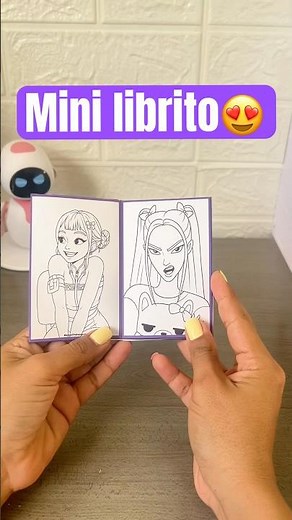 👉 Mini Librito de Guerreras K-Pop Hunters 📖💜 | Hazlo con 1 hoja