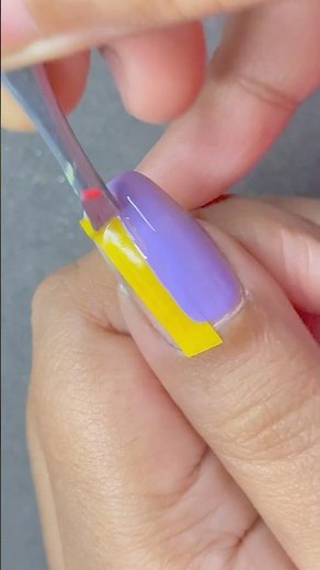 Easy nail art design using Tape #simplenails #tutorial #nails #tipsntricks #nailinspo #art #shorts
