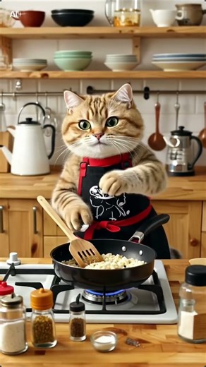 Cat chef #cutecat #cat #funnycats #nbayoungboy