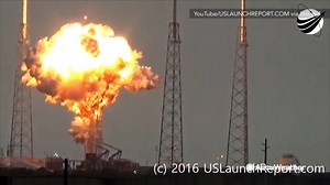 This close-up video shows the swift and complete, unexpected explosion and destruction of the Space-X falcon rocket Friday. | AccuWeather