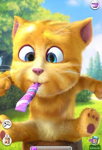 Ginger happy birthday #talkingtom #funny #cat #games #cartoon #ginger