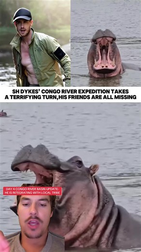 ash dyeks updated day 4 of the Congo River basin journey kayak and they have made contact with a local tribe green mamba mami wata hippopotamus