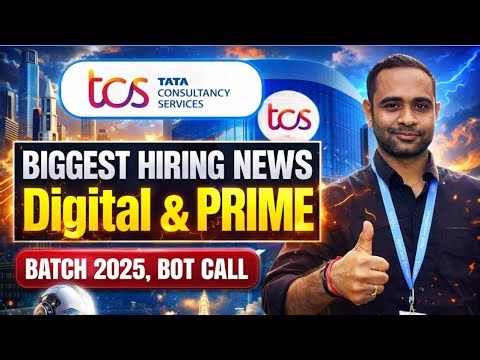 TCS Biggest Hiring News | Digital & Prime Role 2025 Batch | Bot Call - Fake or True ?