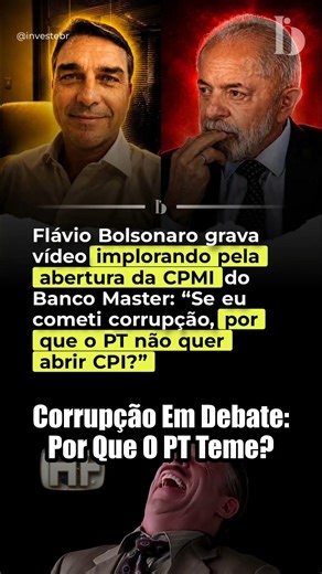 Flávio Bolsonaro pede CPI e dispara: por que o PT teme investigar corrupção? 🤔