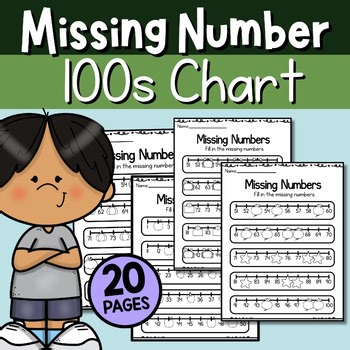 Engaging Missing Number on Number Line & 100s Chart Worksheets for Kids