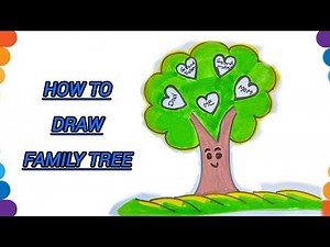 How to Draw a Family Tree Easy Step by Step for Kids | School Project Idea|