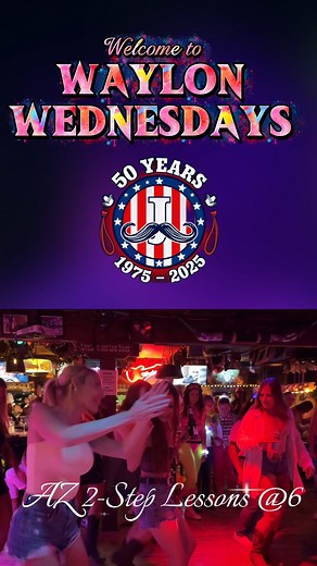 1.5K views · 19 reactions | AZ 2-Step Lessons @6 & Waylon Wednesday 7-10 w/ August Manley on The Main Stage #scottsdalebars #livemusic | Handlebar J | Facebook