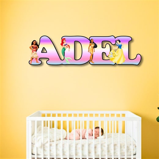 Disney Princess Themed Wall Decor for Girls' Rooms, Magical Nursery & Kids Room Decoration - Etsy