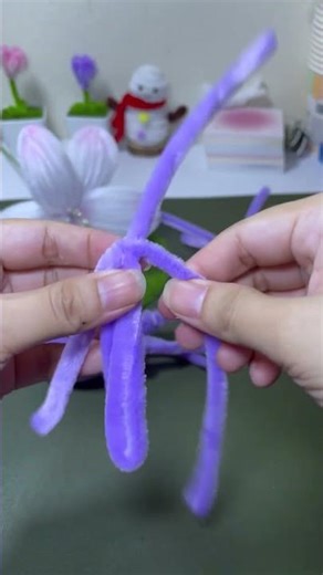 🌸Easy Flower Petals using Pipe cleaners #fuzzywireflowers #diy #diyflowers #craft