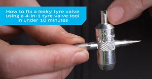 How to fix a leaky tyre valve using a 4-in-1 tyre valve tool in under 10 minutes