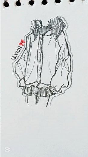 How to draw baggy clothes🎀 #art #trending #sketch #pencildrawing #dress #design #shorts #fyp #viral