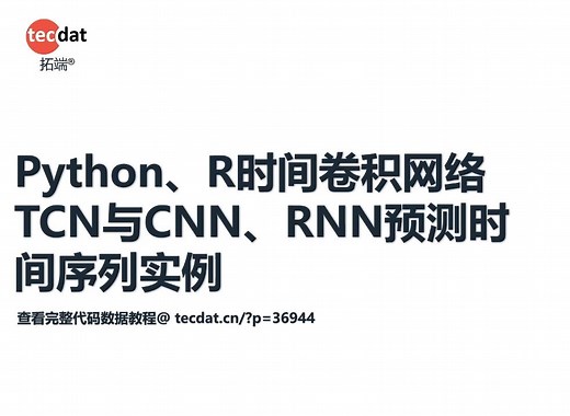 【视频讲解】Python、R时间卷积神经网络TCN与CNN、RNN预测时间序列实例附代码数据