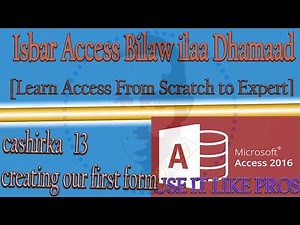 learn access from scratch to expert (cashirka 13creating our first form