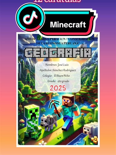 Carátulas Personalizadas de Minecraft para el Regreso a Clases