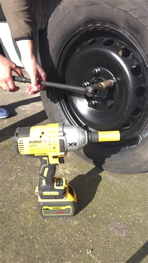 Breaker bar couldn’t move it. 2 seconds later… 💥 Still choosing muscle over torque? #DeWalt #ImpactWrench #MechanicLife #PowerTools #RealTorque