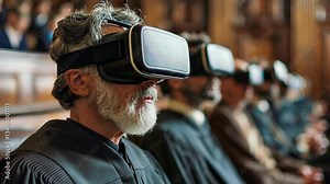 Virtual trial experience using AI technology for enhanced judiciary processes in a courtroom setting