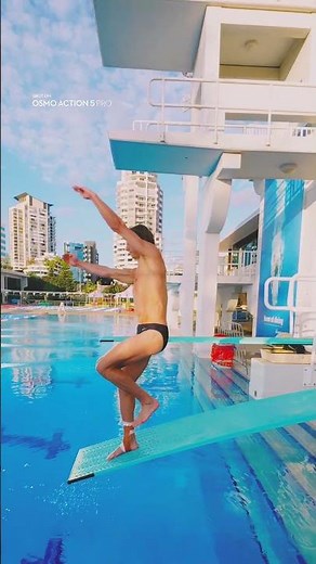 Springboard dive 🌊🤸 Osmo Action 5 Pro captures every splash!