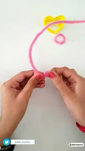 Valentines Day Craft | How To Make Pipe Cleaner Heart Ring | Valentines Gift Ideas | DIY |#Shorts