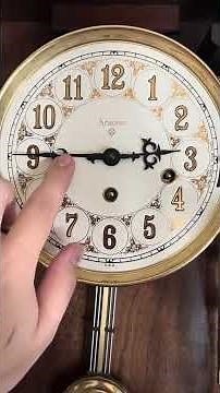 Ansonia Gold medallion triple chime wall clock