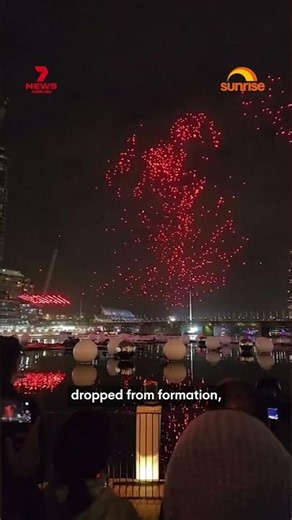 Drones plummet into water during Vivid Sydney show at Darling Harbour