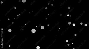 White candy style particle circles animation, particle with transparent background