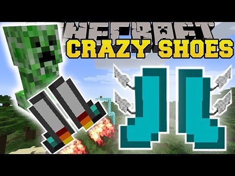 Minecraft: CRAZY SHOES (FLYING SHOES, GLIDING SHOES, JUMPING SHOES, & MORE!) Mod Showcase