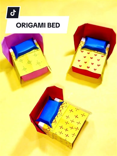 How to make Origami Bed | Step by step Origami Bed ✨🌜 #origami #origamiart #origamitutorial #papercraft #diy