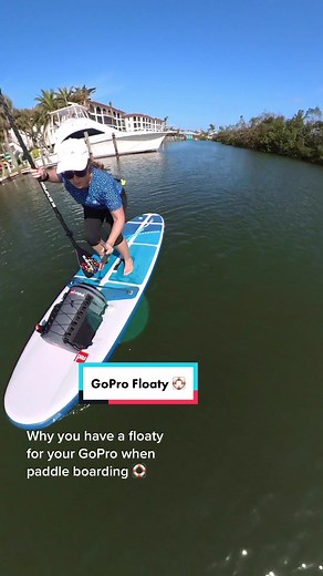 Why you have a floaty on your @GoPro 🛟 This isn’t the first time! Check out the floaty and more paddle boarding accessories in my Amazon Store. 🔗Link to Products and Deals in my bio #paddleboarding #paddleboard