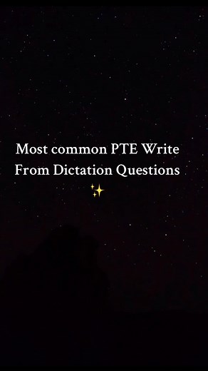 Common PTE Write From Dictation Questions