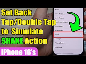 📲 How to Set Back Tap 🖐️/Double Tap to Simulate SHAKE Action on iPhone 16/16 Pro Max