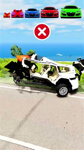 Big vs Small Cars Crash 🚗💣#19 #beamng #shorts