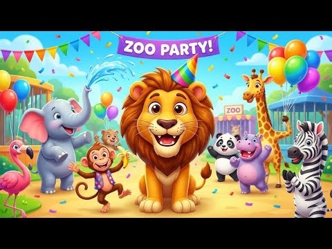 The Big Zoo Party | Fun Animal Cartoon Story for Kids