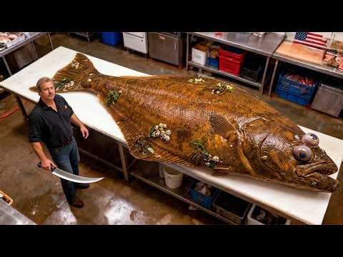 Giant Floor Mat Halibut: Catch, Fillet & Cook – You Won't Believe These Knife Skills