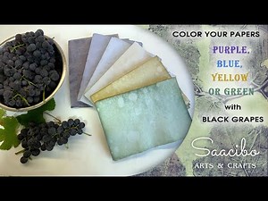 How to Color Your Papers With Black Grapes #naturaldyeing #saacibo