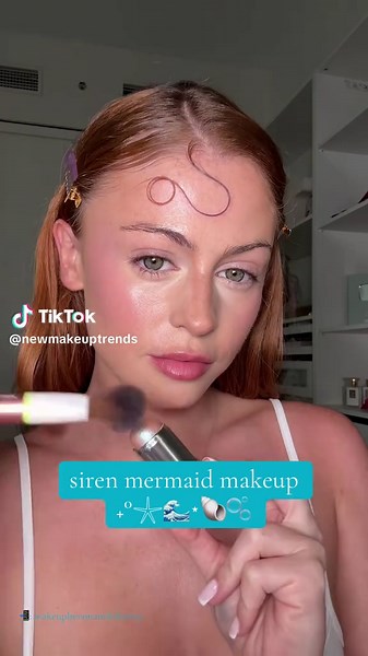 siren mermaid makeup tutorial🧜‍♀️🧜‍♀️🧜‍♀️ video: @makeupbysamanthaharvey #mermaidmakeup #makeuptutorial #2000smakeup #y2kmakeup #creatorsearchinsights